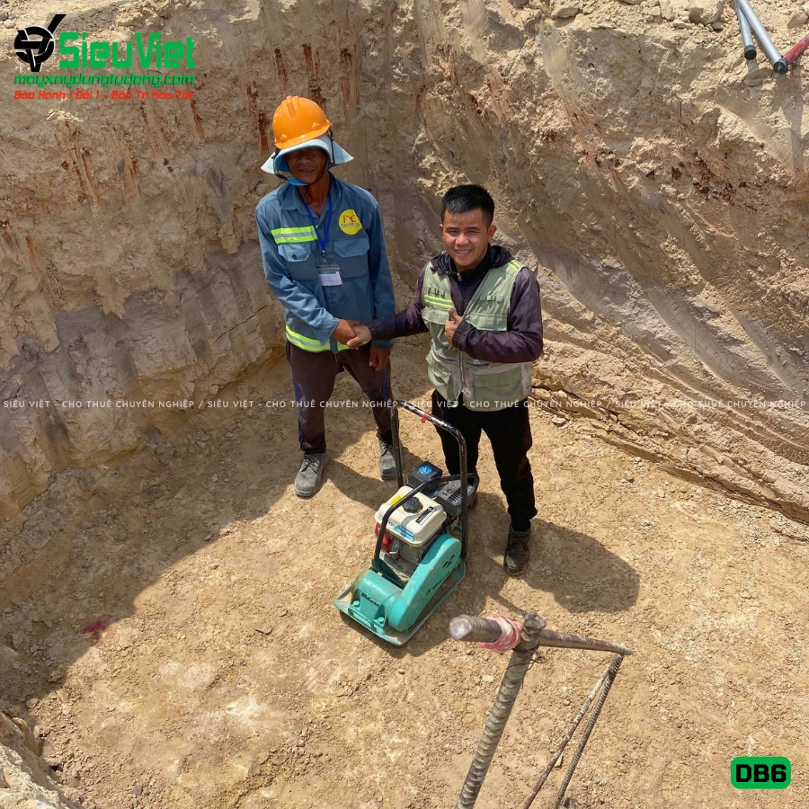 Máy đầm bàn DB6 50-70Kg giao thuê ngày