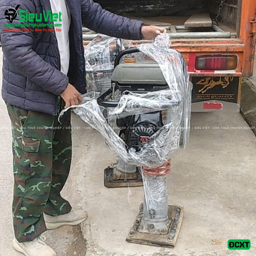Máy đầm cóc xăng 55kg - 65kg giao thuê tháng