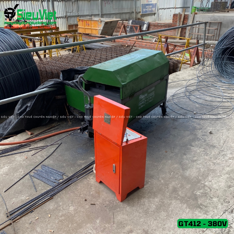 Máy duỗi cắt sắt GT412 - 380V giao thuê tháng