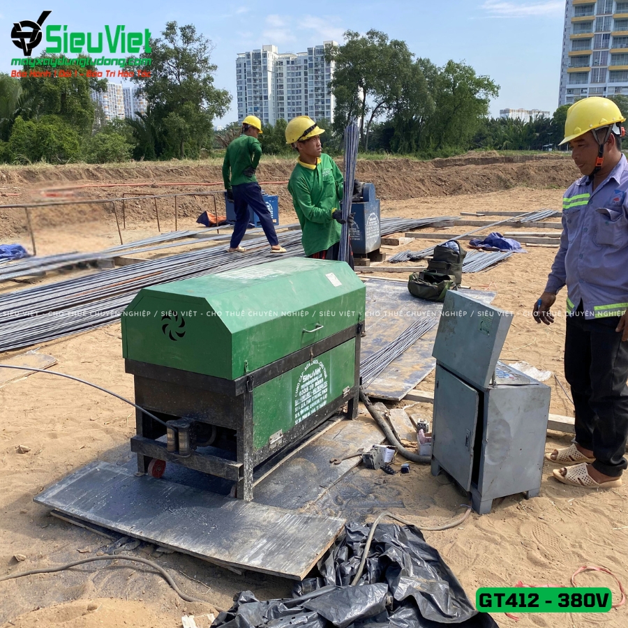 Máy duỗi cắt sắt GT412 giao thuê tháng