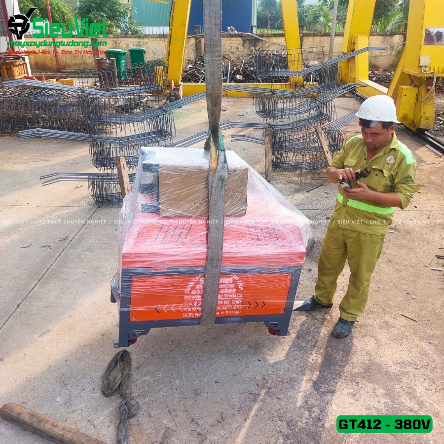 Máy duỗi cắt sắt GT412 giao thuê tháng