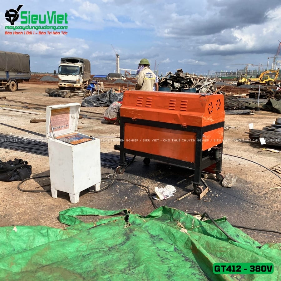 Máy duỗi cắt sắt GT412 giao thuê tháng
