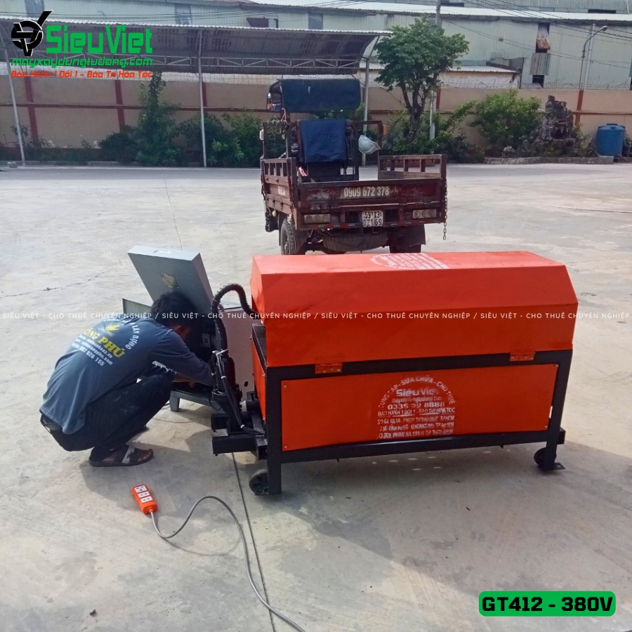 Máy duỗi cắt sắt GT412 giao thuê tháng