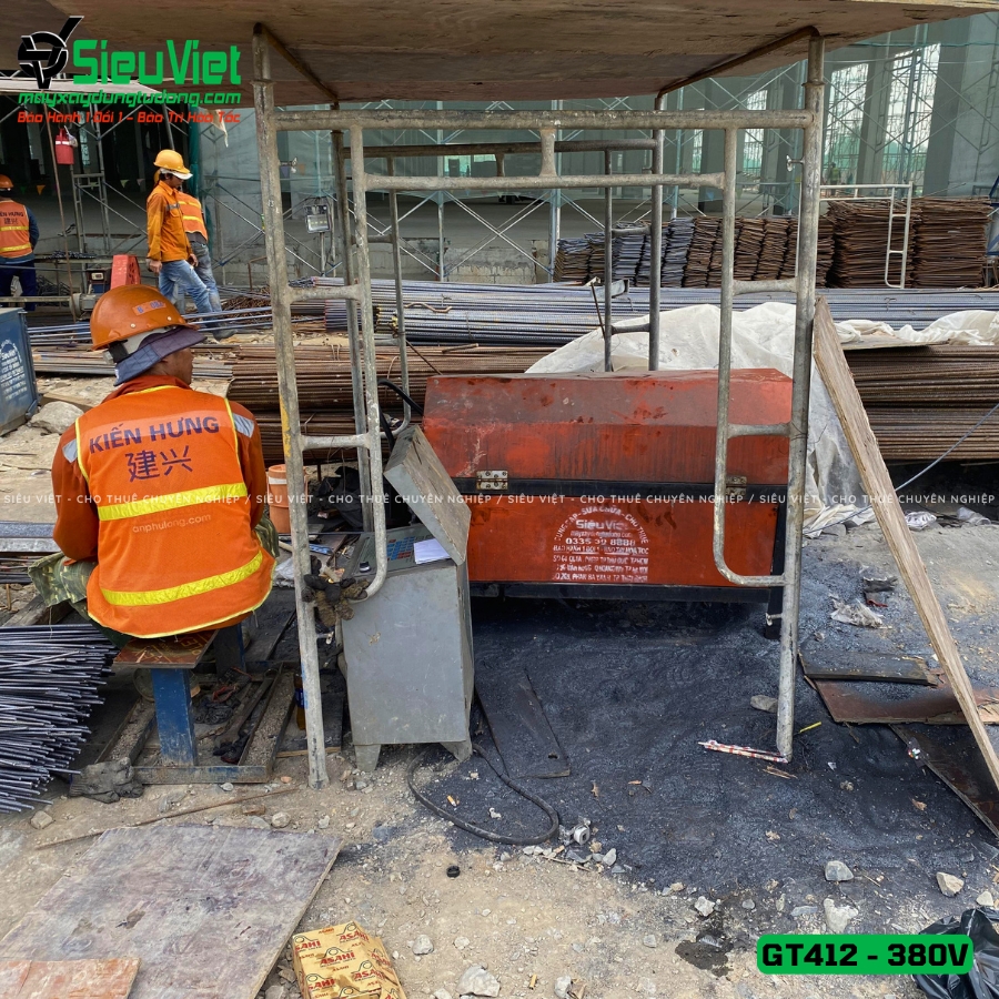 Máy duỗi cắt sắt GT412 giao thuê tháng