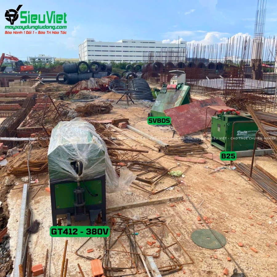 Máy duỗi cắt sắt GT412 giao thuê tháng