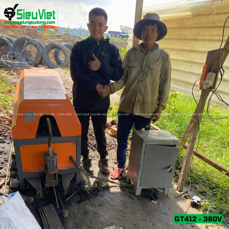 Máy duỗi cắt sắt GT412 giao thuê tháng