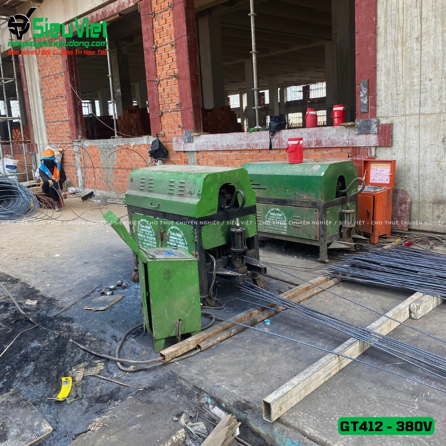 Máy duỗi cắt sắt GT412 giao thuê tháng