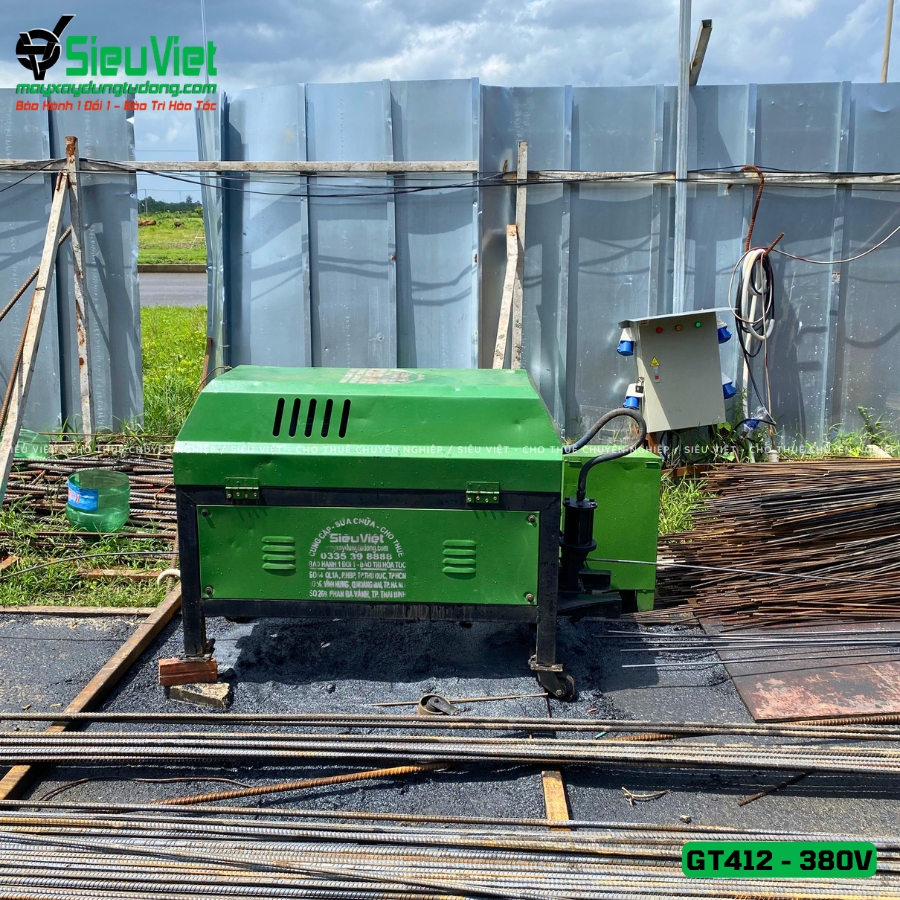 Máy duỗi cắt sắt GT412 giao thuê tháng