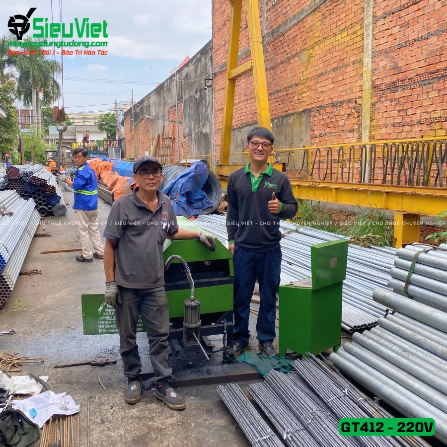 Giao thuê tháng máy duỗi cắt sắt GT412