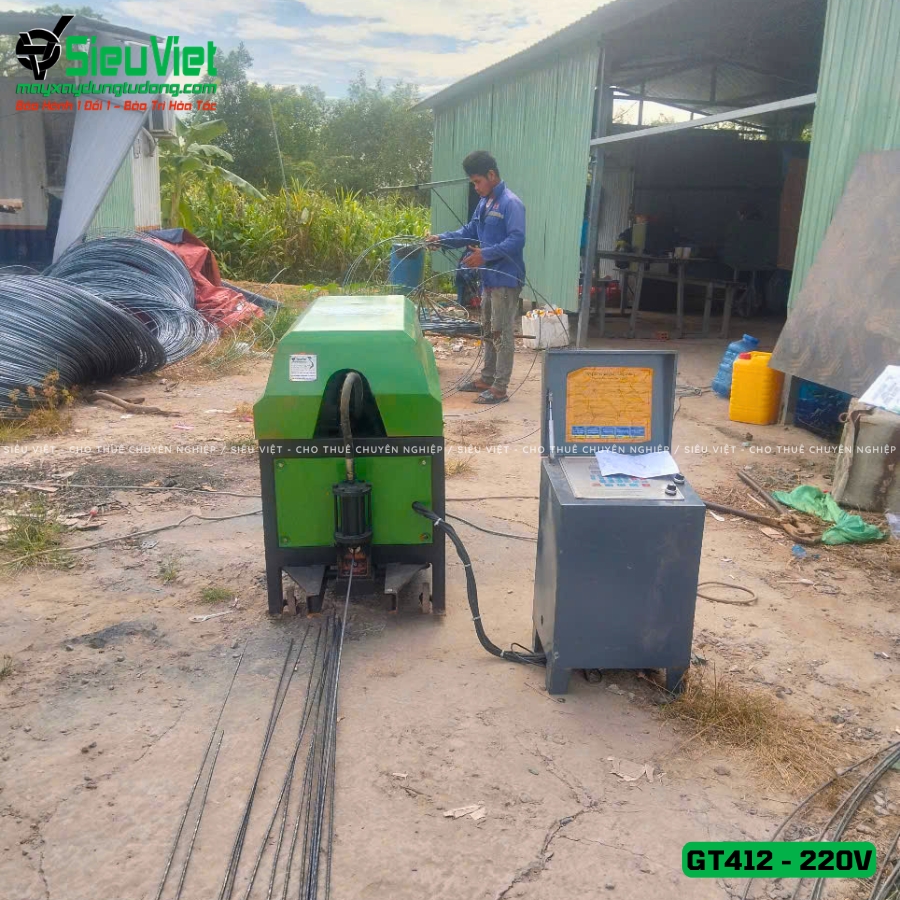 Giao thuê tháng máy duỗi cắt sắt GT412