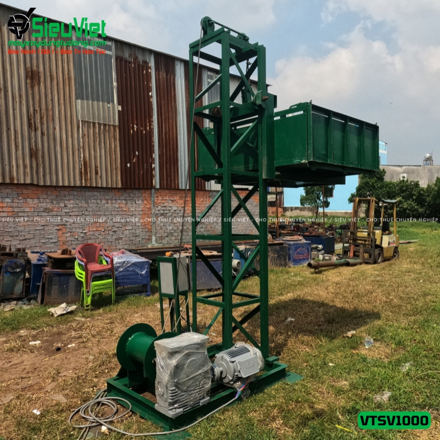 Vận thăng nâng hàng 1000Kg (3m) giao&nbsp;thuê và lắp đặt tại Bình Chánh, TP. Hồ Chí Minh