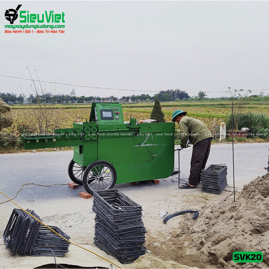 Máy bẻ đai sắt SVK20 giao thuê ngày