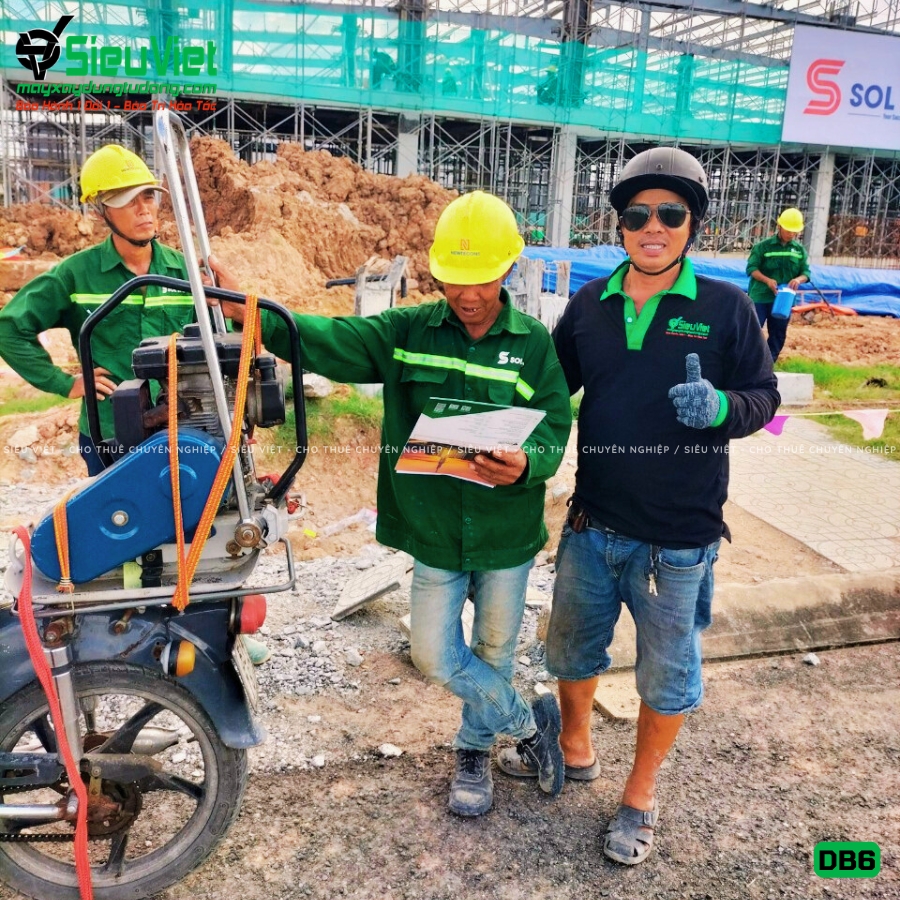 Máy đầm bàn DB6 48Kg-65Kg giao thuê tháng