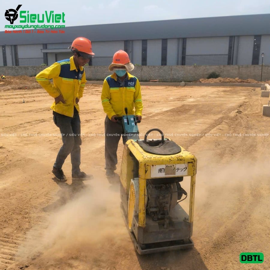 Máy đầm bàn thủy lực giao thuê ngày