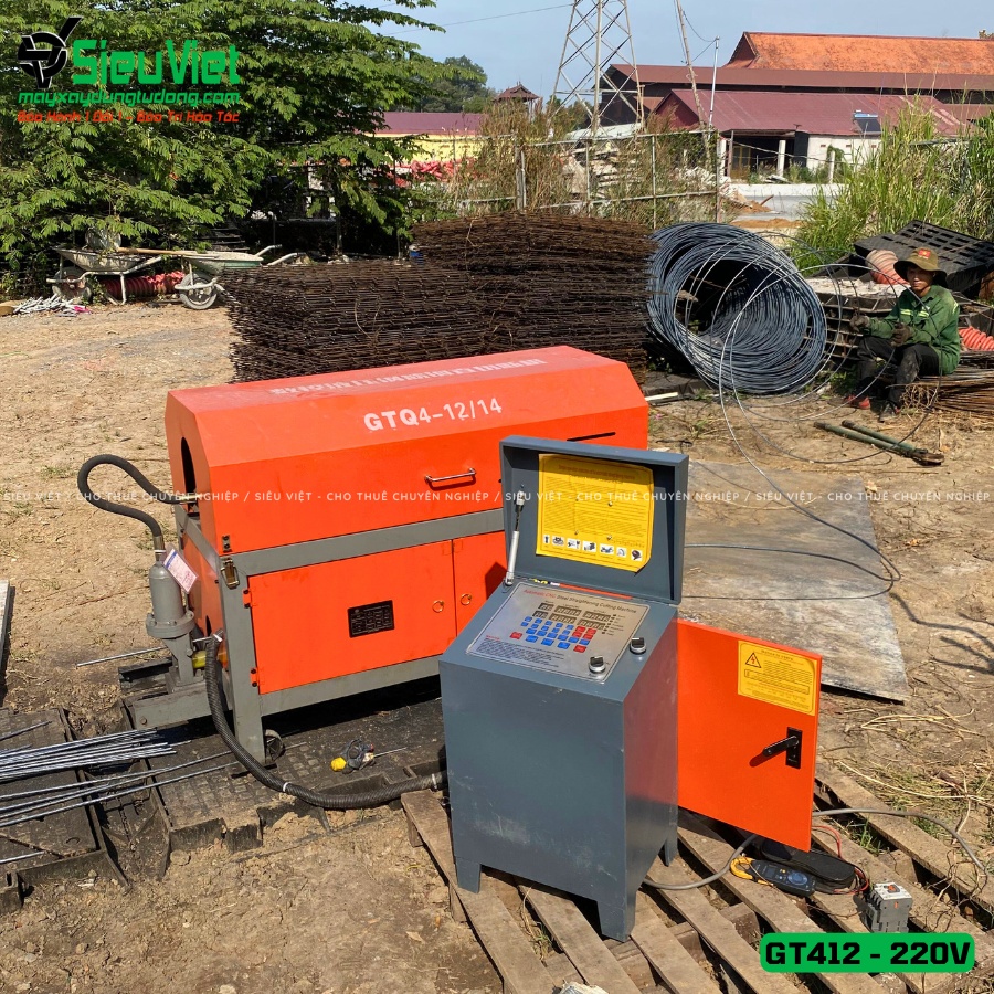Máy duỗi cắt sắt tự động GT412 (220V)