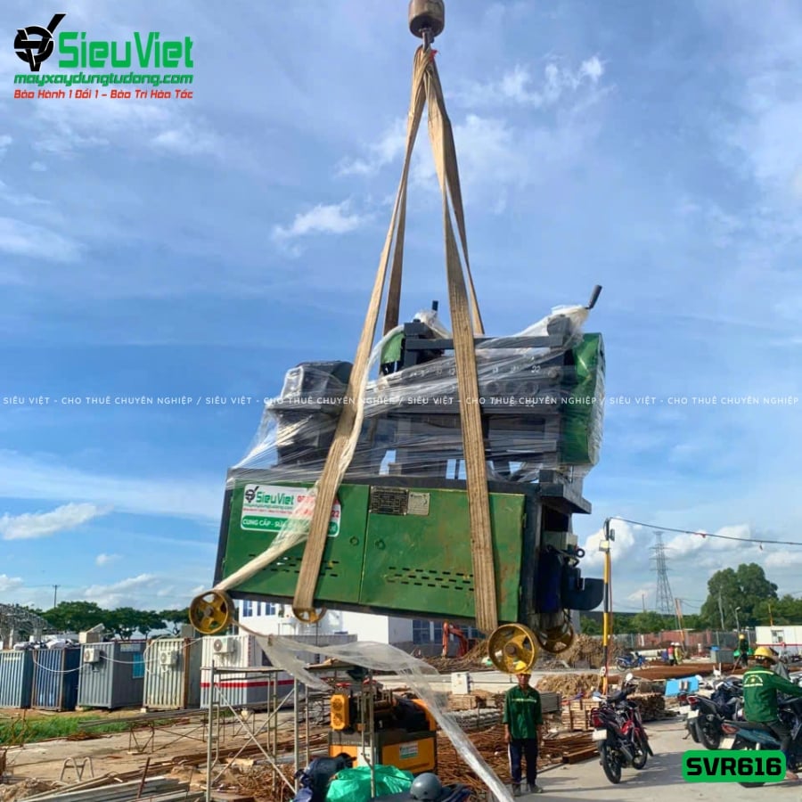 Máy duỗi cắt sắt phế liệu SVR616 bàn giao