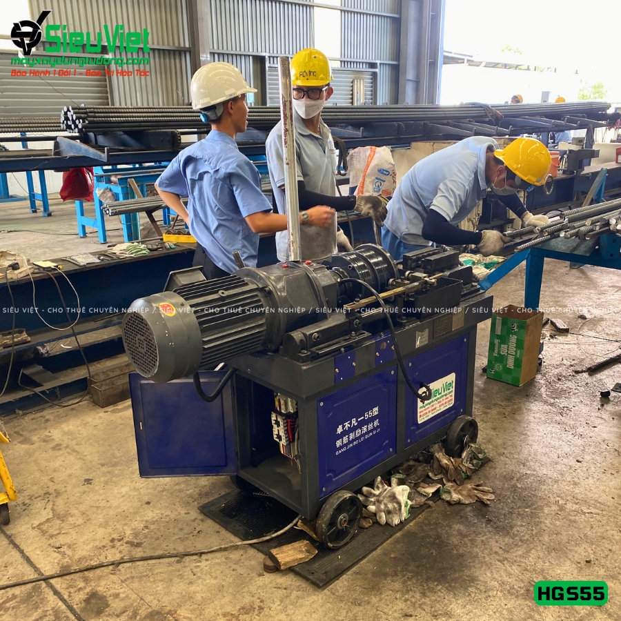 Máy tiện ren HGS55 bàn giao