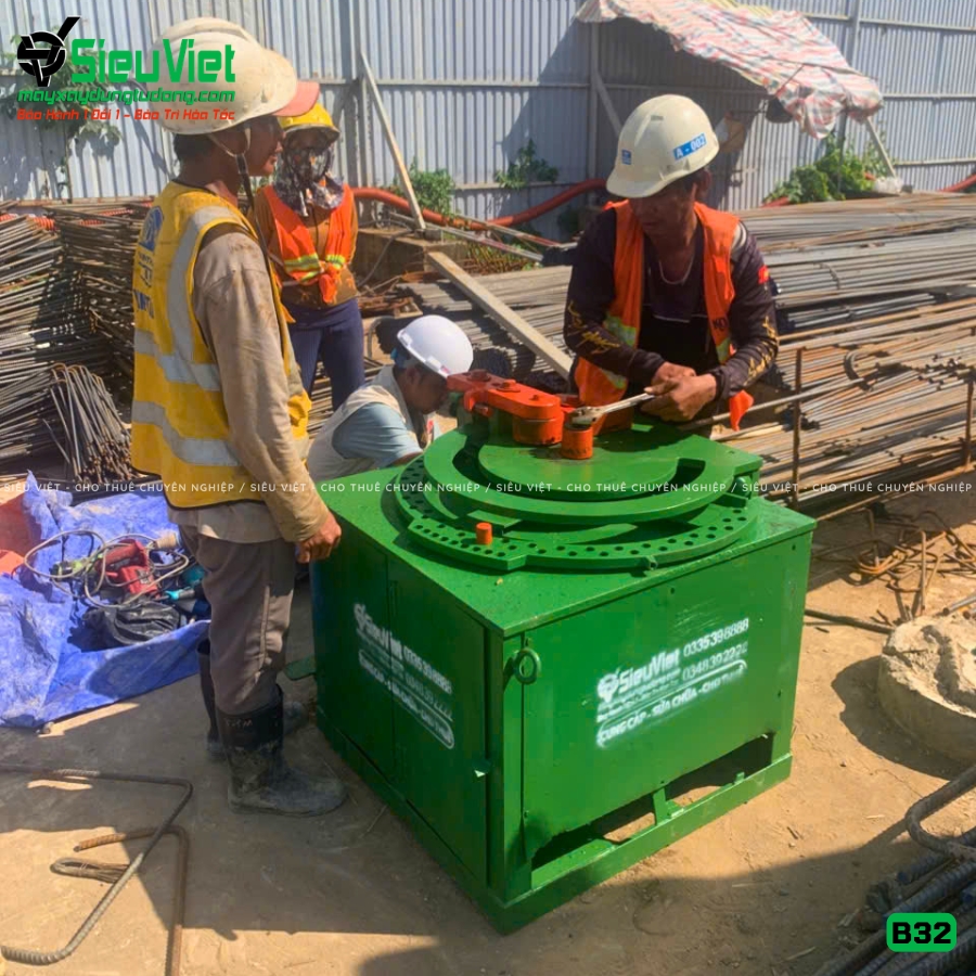 Máy uốn sắt B32 Nhật Bản bàn giao