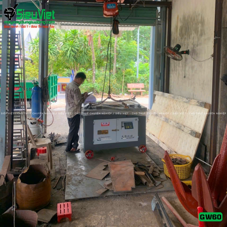 Máy uốn sắt Kowloon GW60 bàn giao