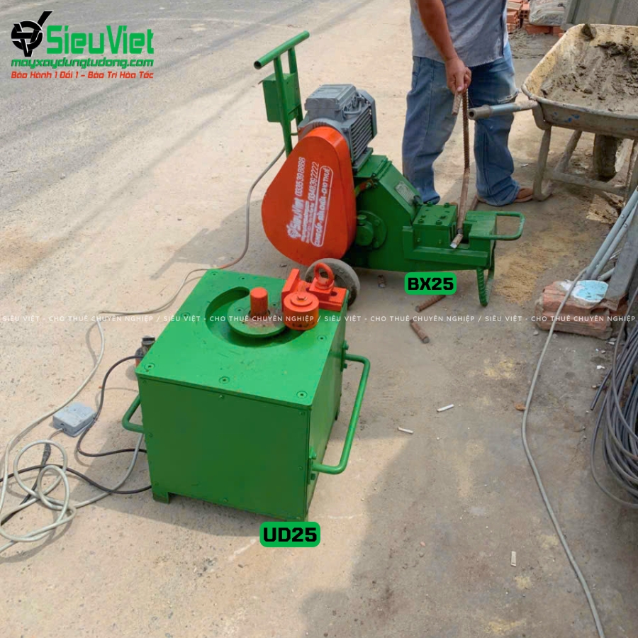 Máy uốn sắt phi 25 Hàn Quốc UD25 cũ bàn giao