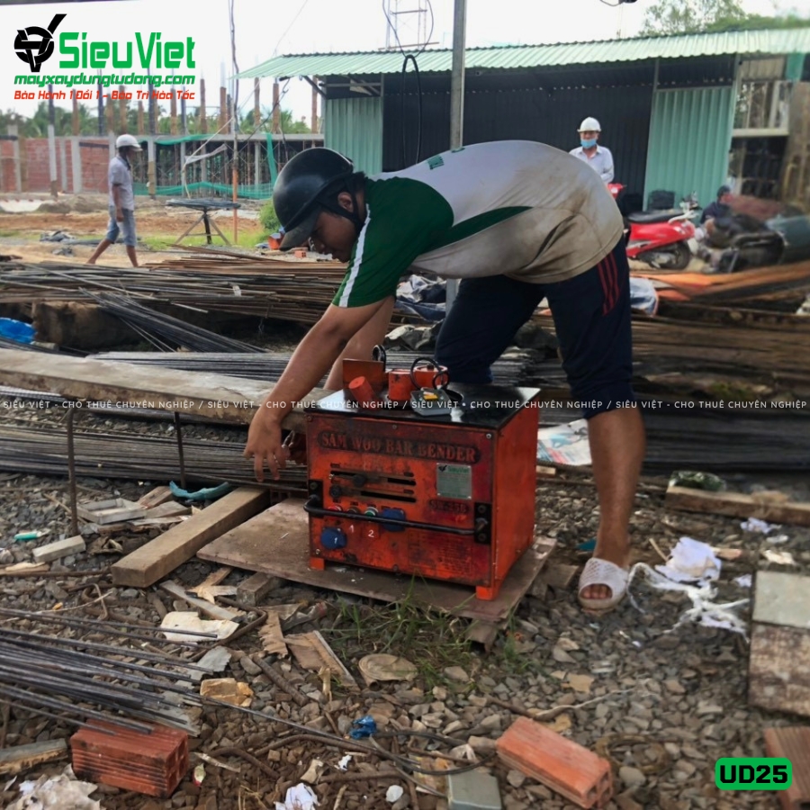 Máy uốn sắt phi 25 Hàn Quốc UD25 cũ bàn giao