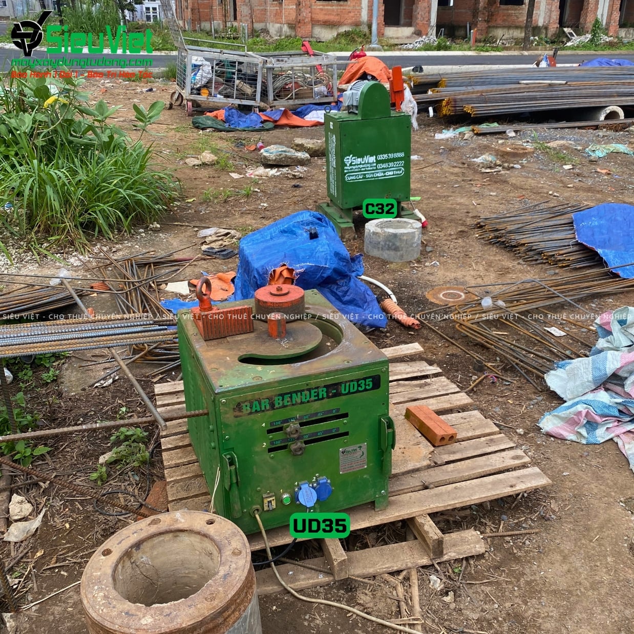 Máy uốn sắt UD35 cũ bàn giao