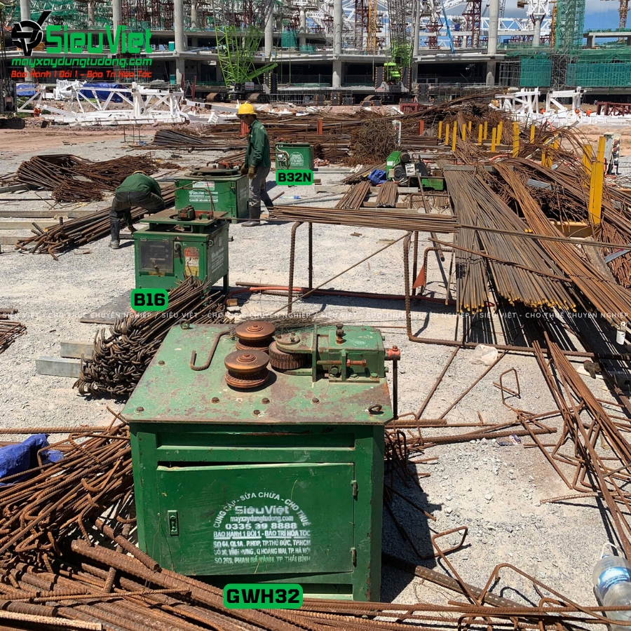 Máy uốn tròn sắt xây dựng GWH32 bàn giao