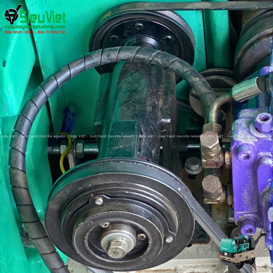 Thắng từ rung xe lu dắt tay