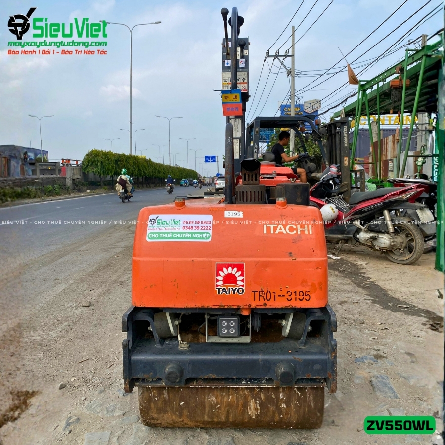Tổng quan xe lu rung dắt tay Hitachi ZV550WL