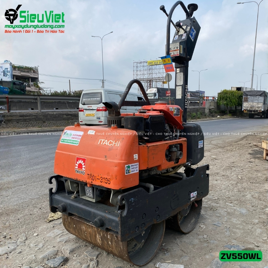 Tổng quan xe lu rung dắt tay Hitachi ZV550WL
