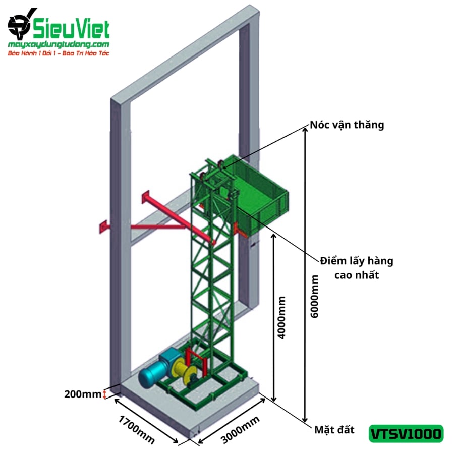 Vận thăng nâng hàng VTSV1000