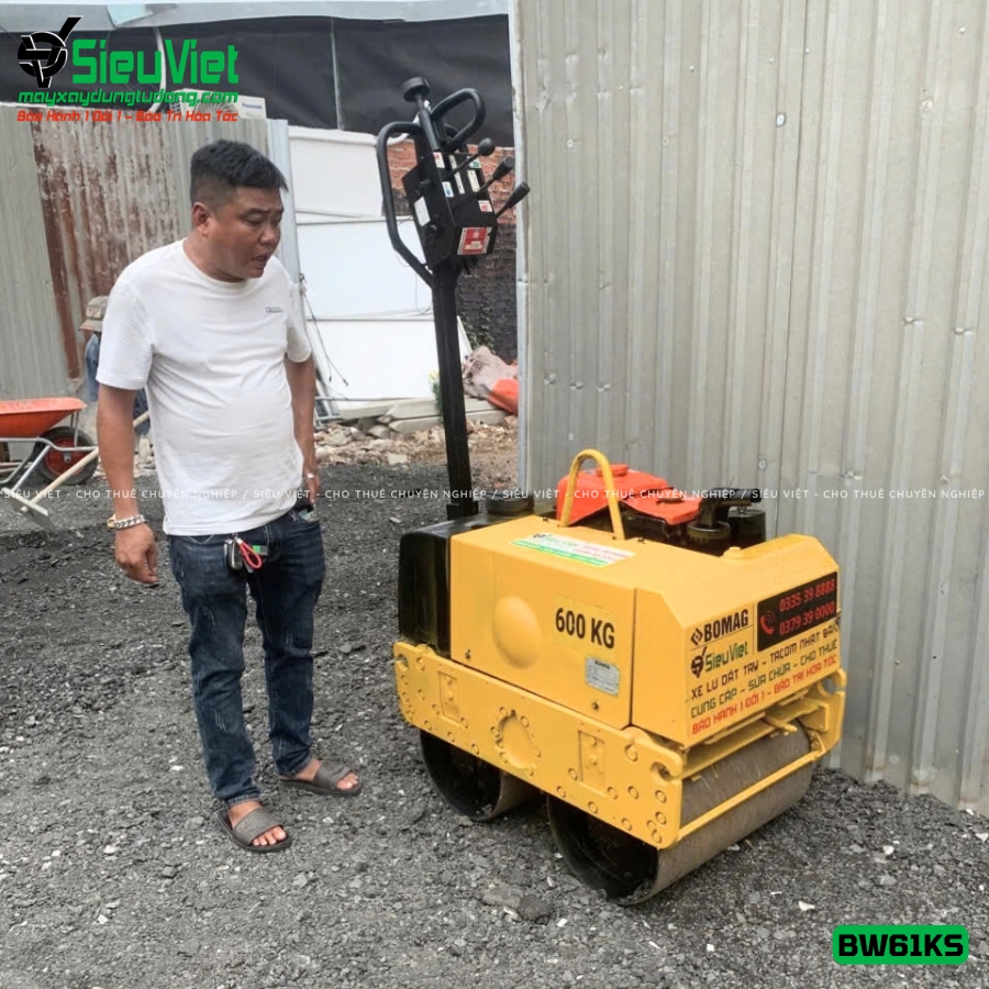 Xe lu dắt tay Bomag BW61KS bàn giao