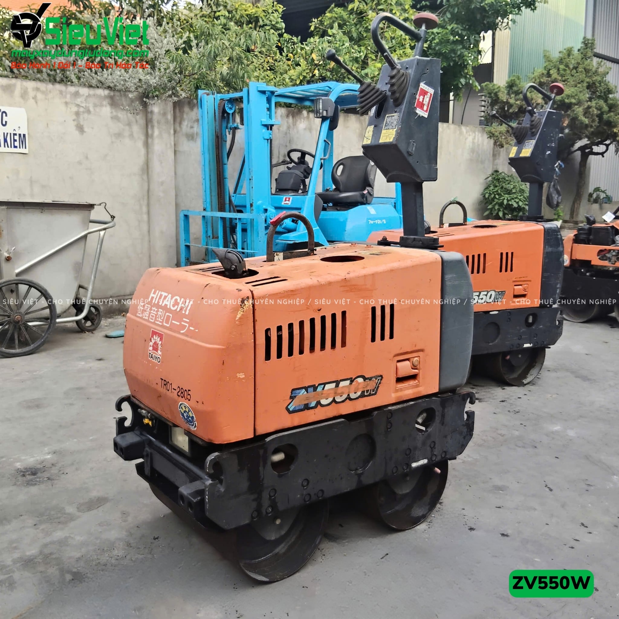 Xe lu rung dắt tay 620Kg Hitachi ZV550W Nhật Bản (11153)