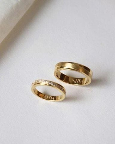 7 CẶP NHẪN CƯỚI KHẮC TÊN THEO YÊU CẦU, THIẾT KẾ RIÊNG TẠI JJ