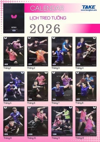 QUÀ TẶNG LỊCH BÓNG BÀN 2026
