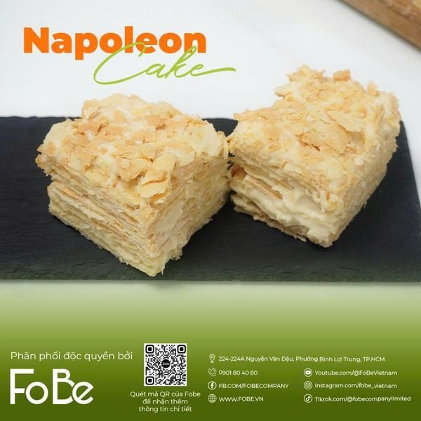 CÔNG THỨC NAPOLEON CAKE ĐỘC QUYỀN: BÍ QUYẾT NGÀN LỚP GIÒN TAN, KEM BÉO NGẬY