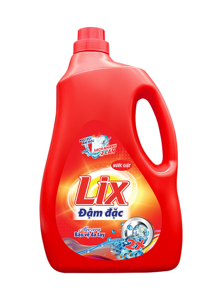 Nước Giặt Lix đậm đặc can 3,3kg - Can màu đỏ