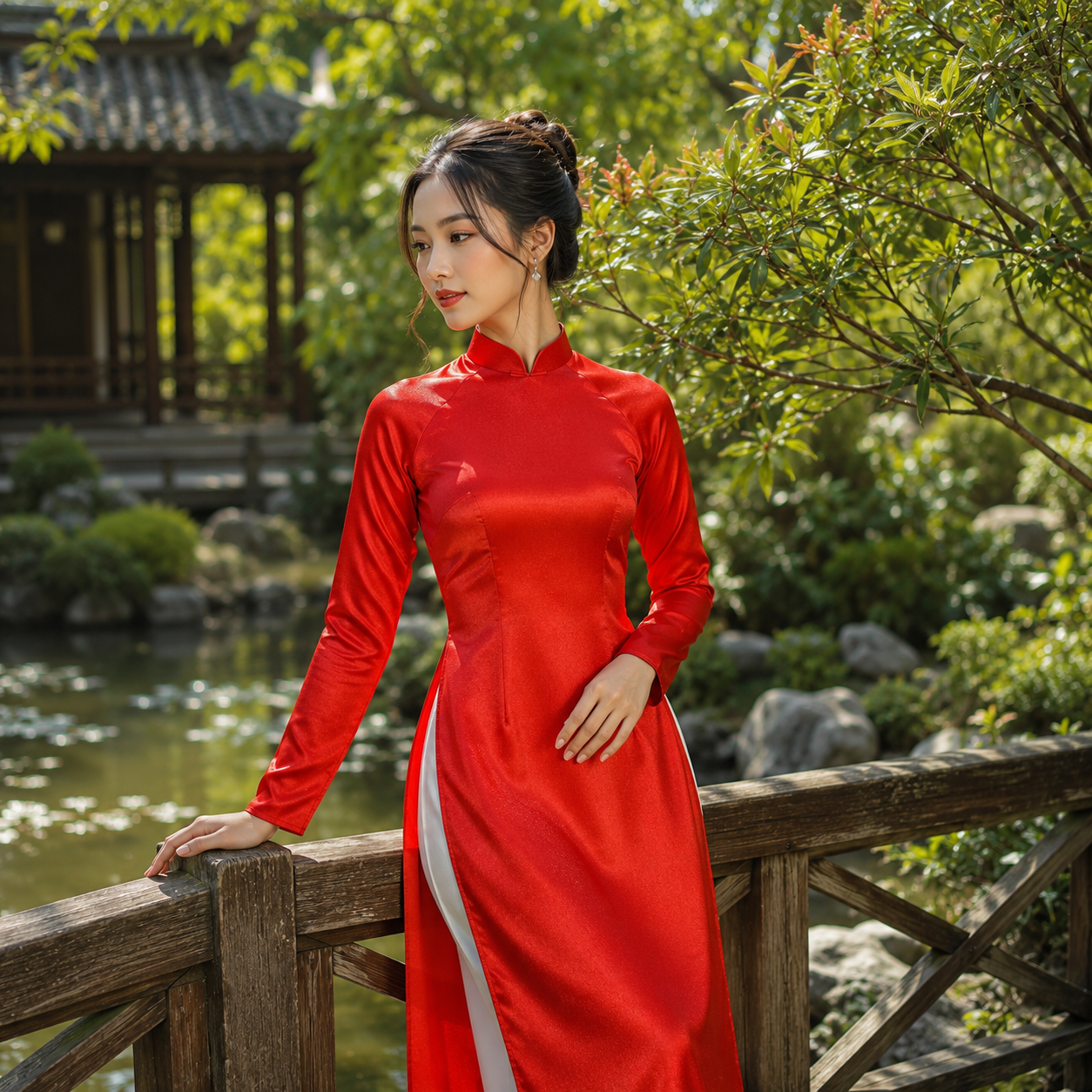 áo dài trơn ánh kim