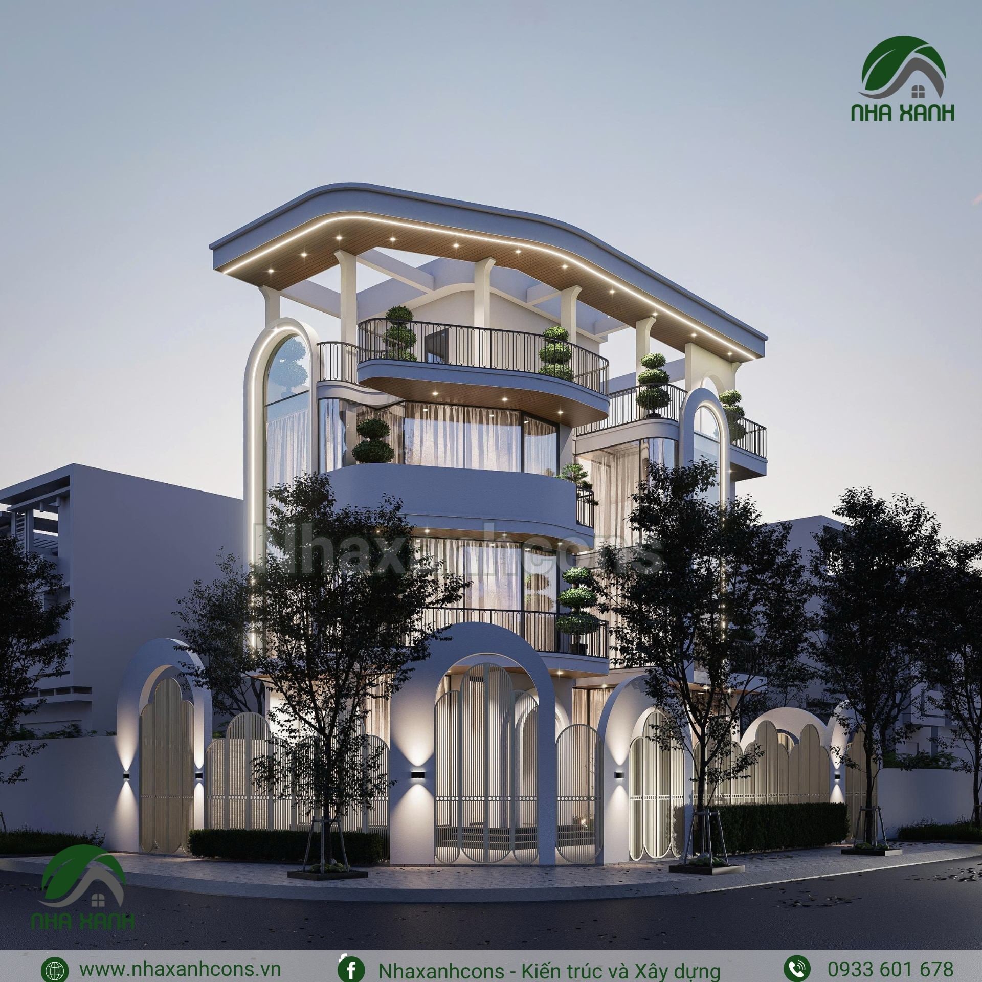 Mẫu biệt thự 2 mặt tiền hiện đại - Biểu tượng kiến trúc hiện đại cho cuộc sống thượng lưu