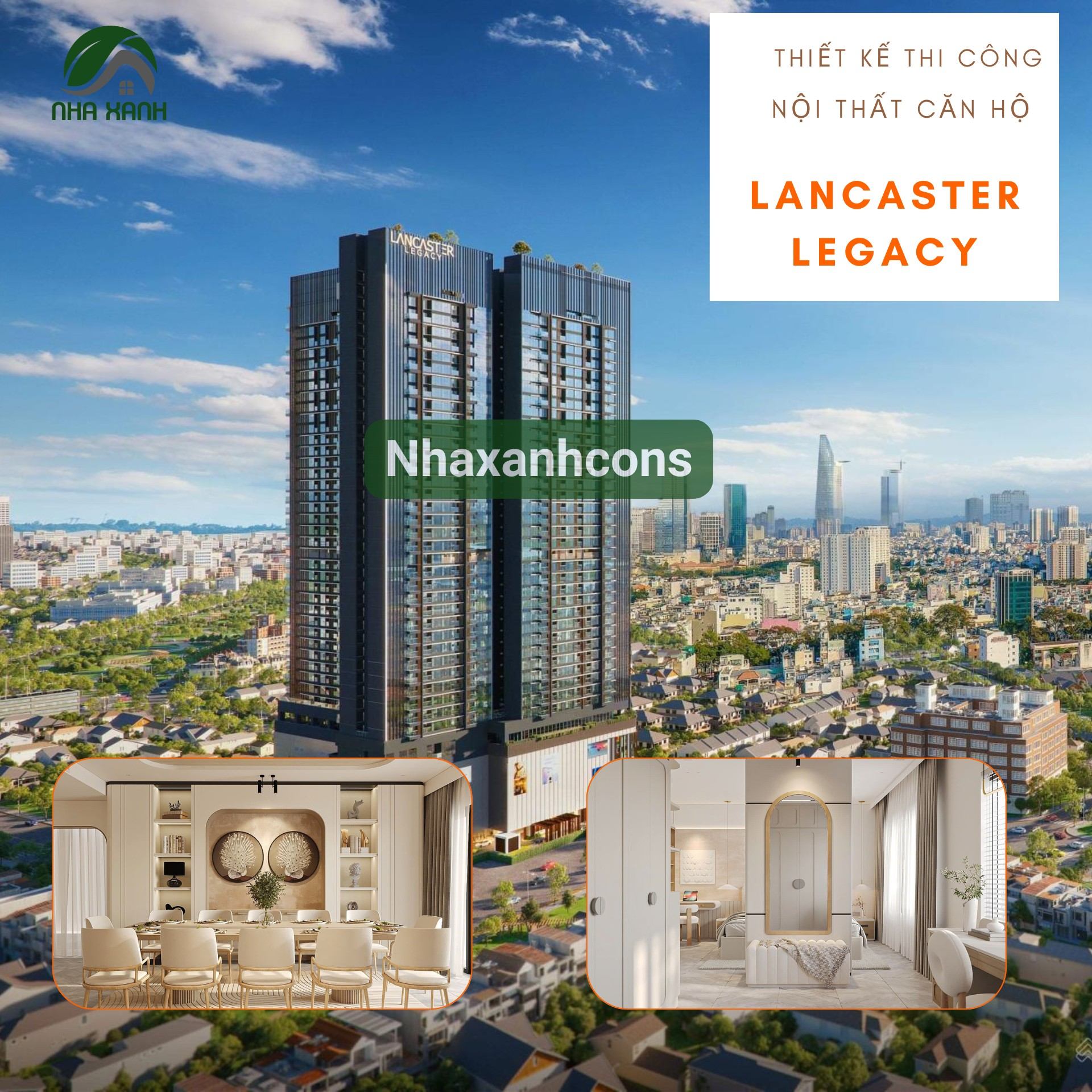 Thiết kế nội thất căn hộ Lancaster Legacy – Quận 1 hiện đại và sang trọng