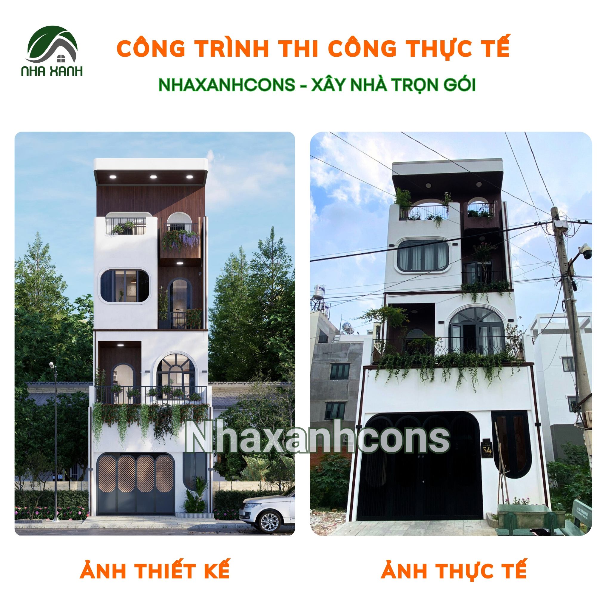 Thi công nhà phố 4 tầng hiện đại