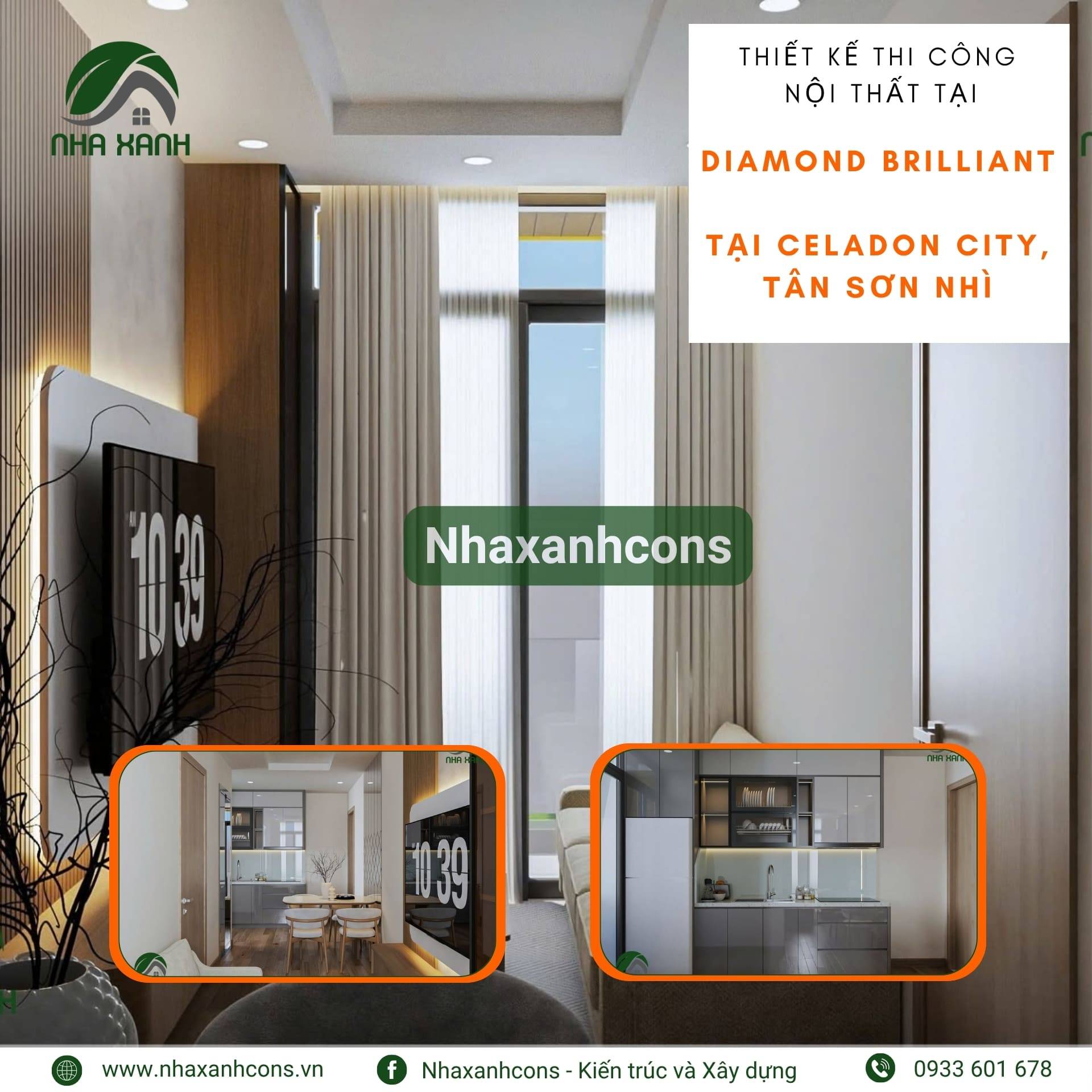 Thi công nội thất căn hộ tại Diamond Brilliant Celadon City - Tân Sơn Nhì: Toàn diện và đẳng cấp