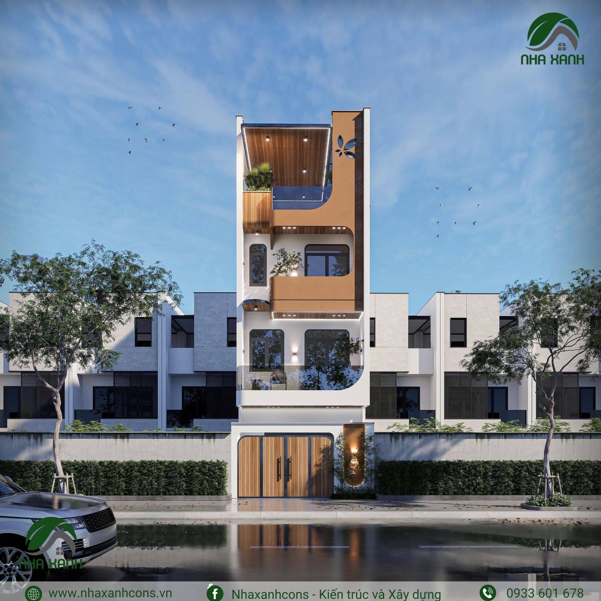 Thiết kế nhà phố 3 lầu 1 tum chiều ngang 4,5m – Tối ưu không gian, mở rộng cảm xúc sống