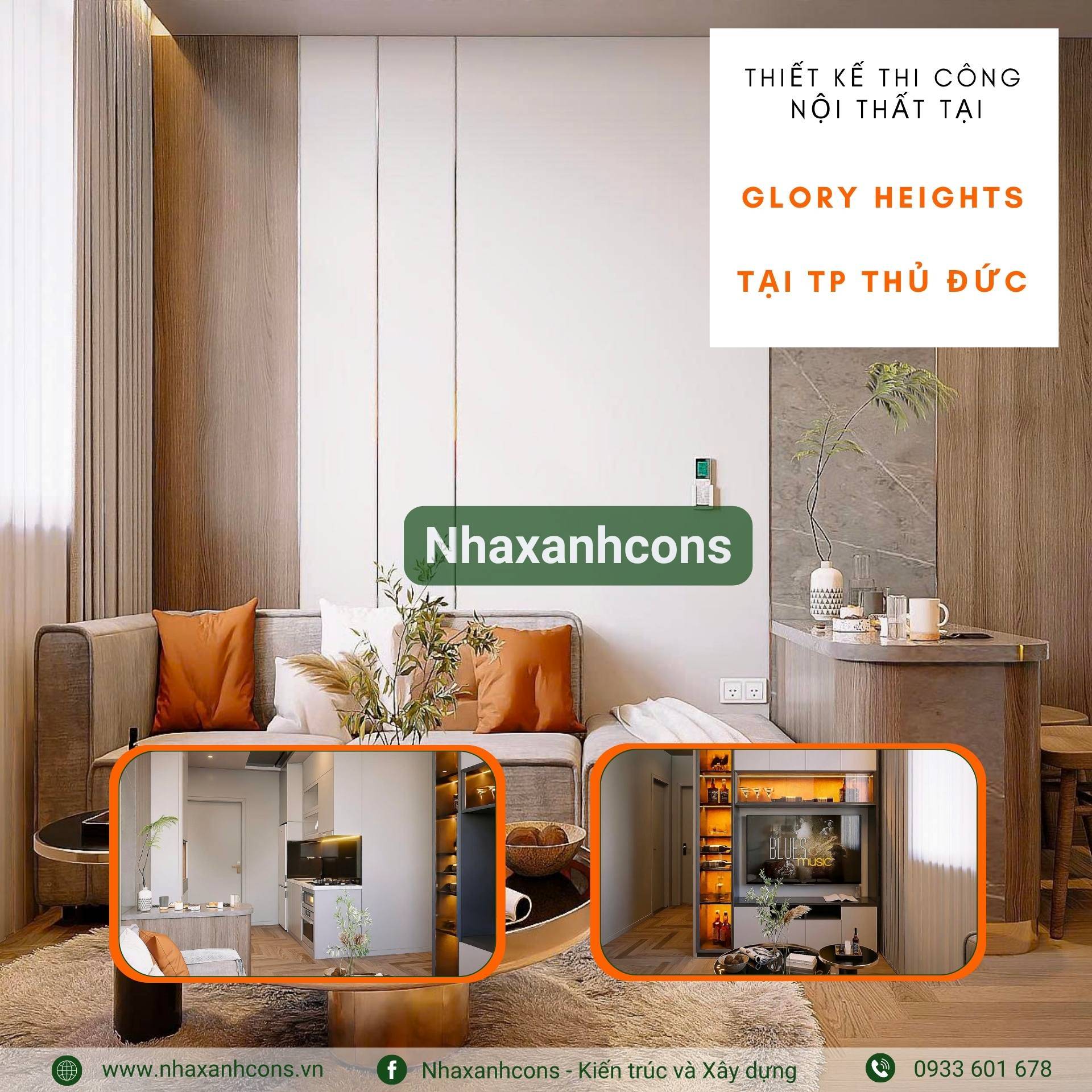 Thiết kế nội thất căn hộ Glory Heights TP. Thủ Đức: Tối ưu không gian, nâng tầm phong cách sống