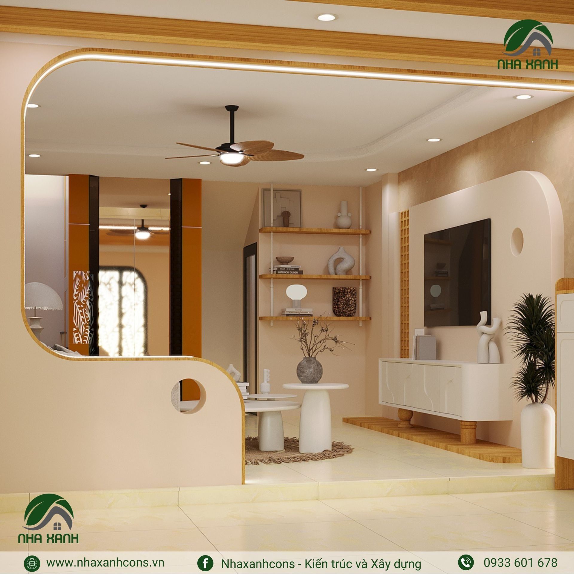 Thiết kế nội thất nhà phố wabisabi kết hợp japandi