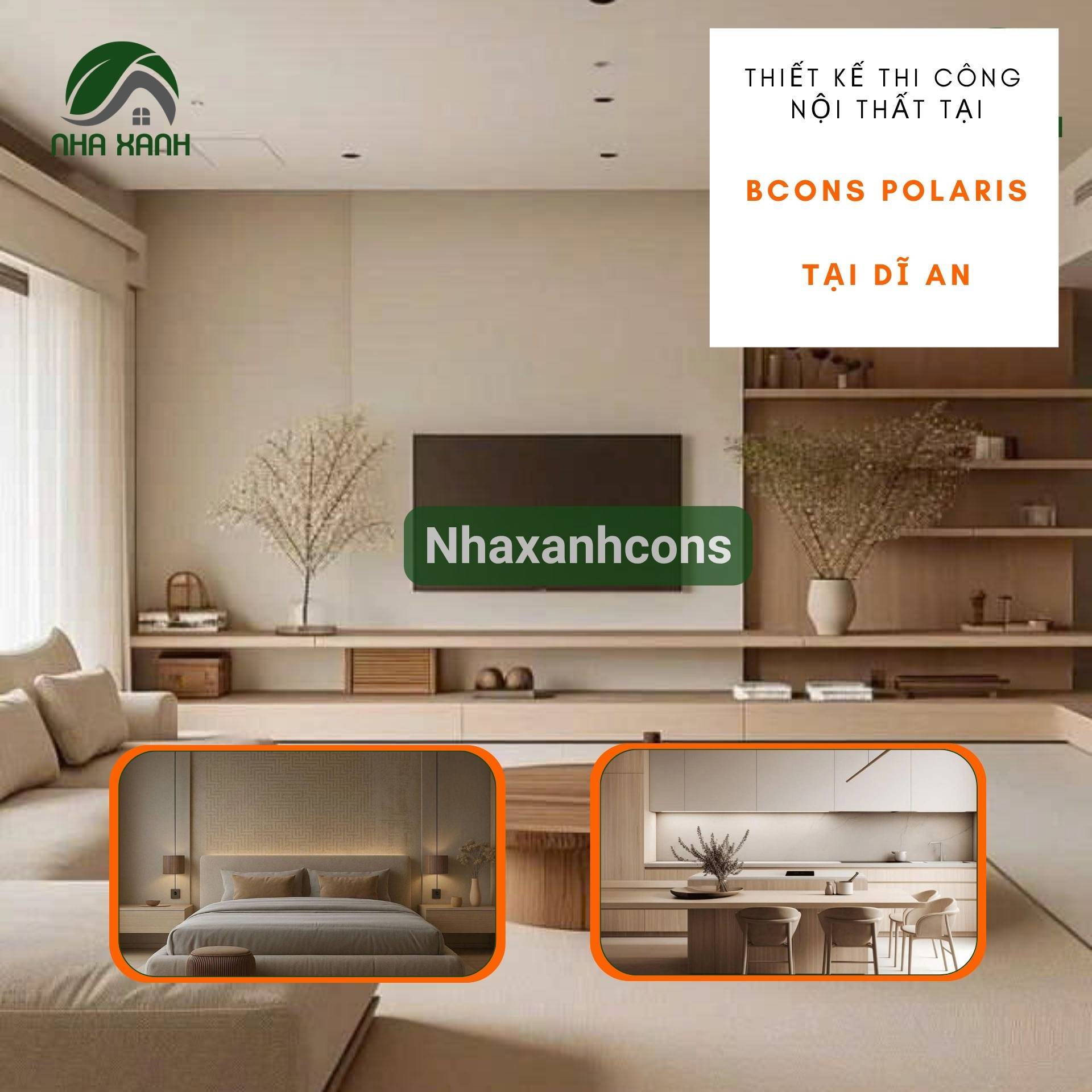 Thiết kế thi công nội thất căn hộ tại Bcons Polaris, Dĩ An trọn gói và hiện đại