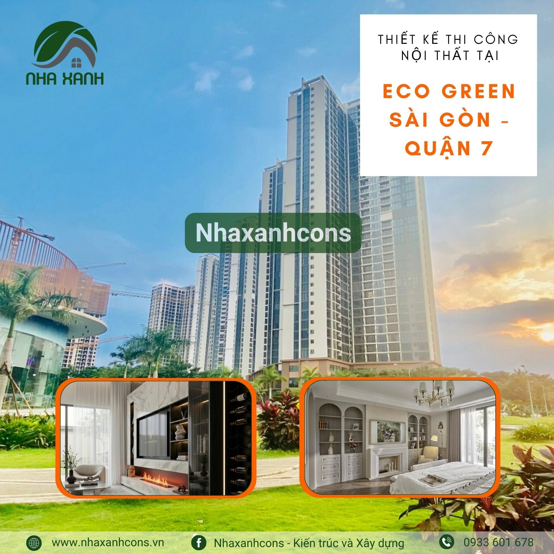 Thiết kế thi công nội thất căn hộ Eco Green Saigon – Quận 7