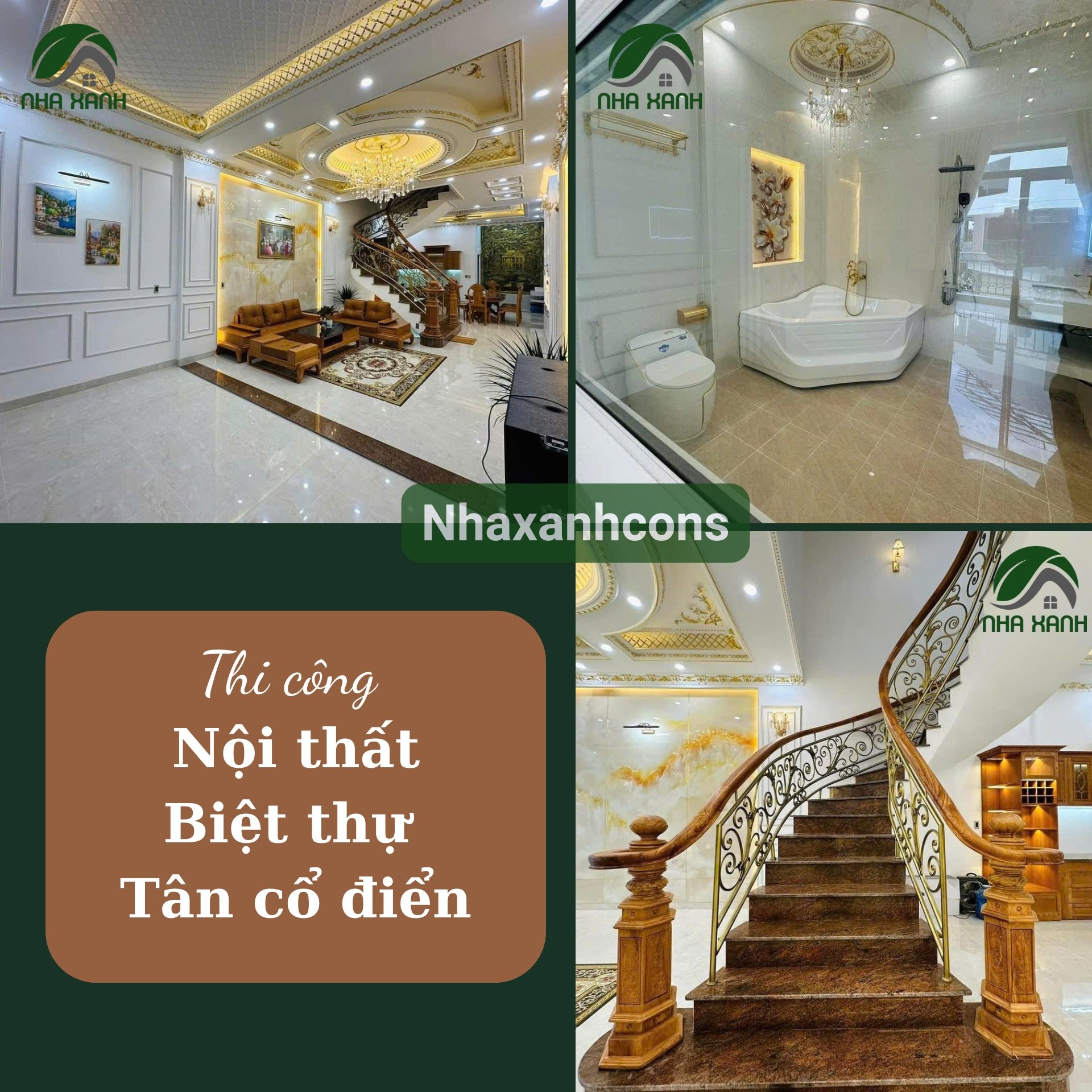 Thiết kế thi công nội thất tại Kiên Giang – Bảo hành rõ ràng cùng Nhaxanhcons