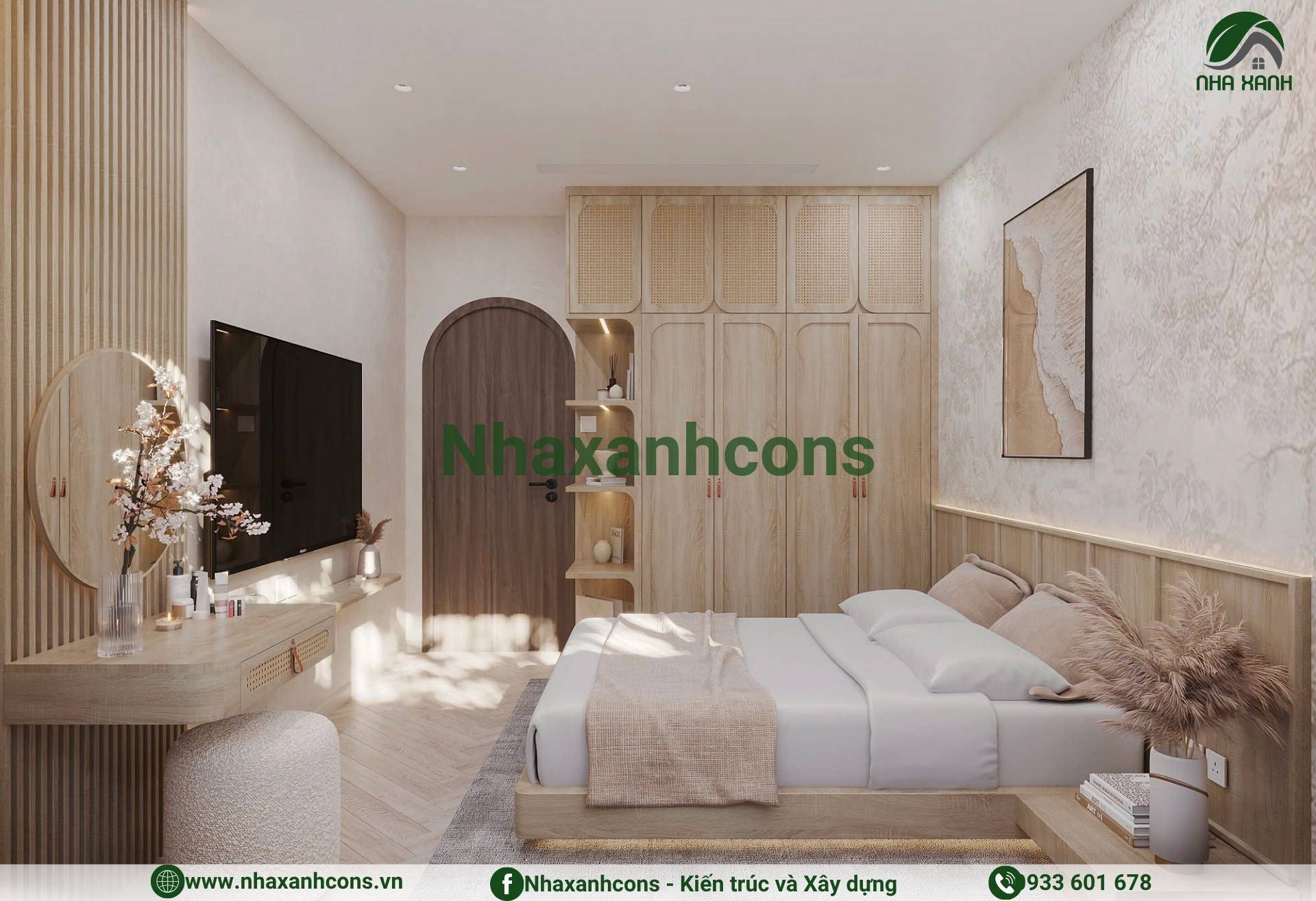 Thiết kế nội thất phòng ngủ đẹp chung cư Glory Heights