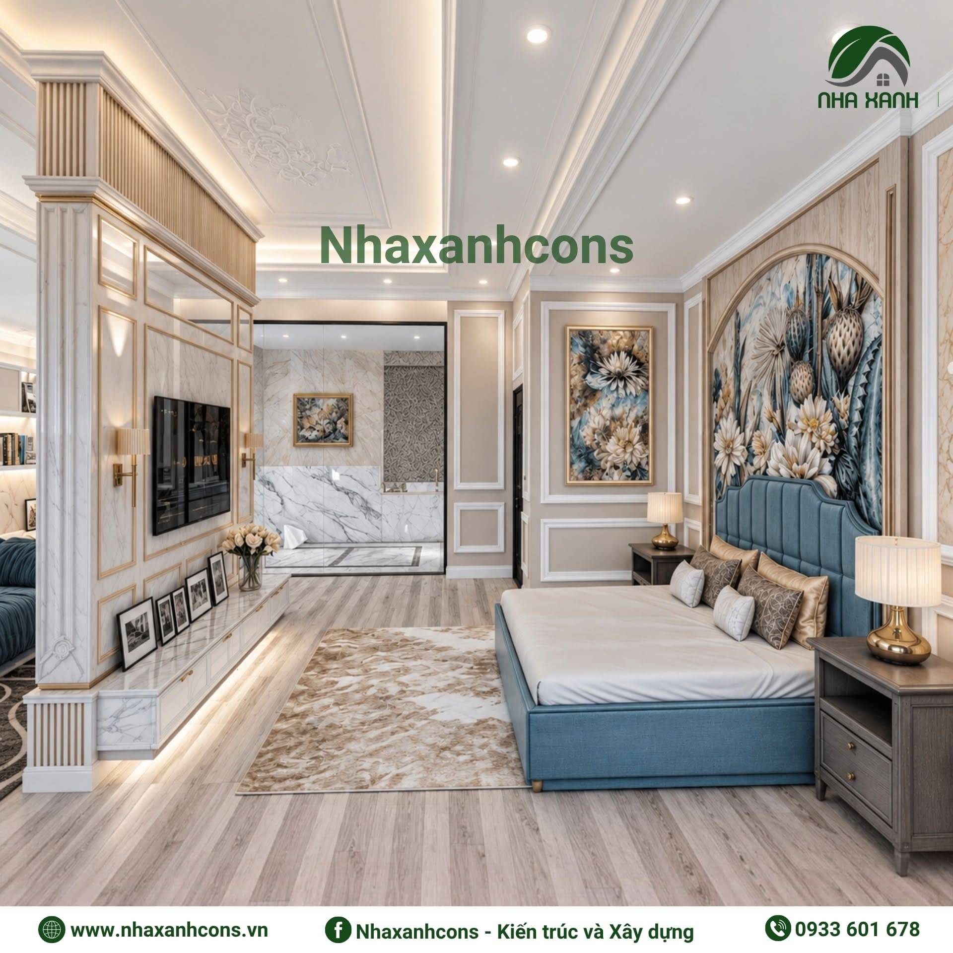 Nội thất tân cổ điển chung cư Eaton Park